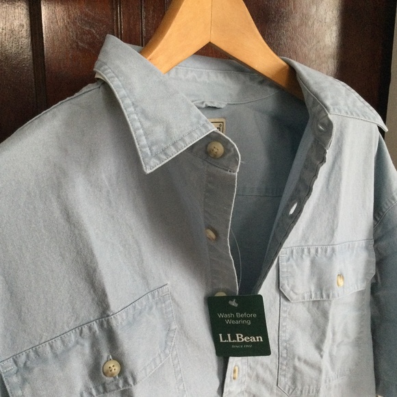 L.L.Bean Sunwashed Canvas Shirt SS . New In packaging - Picture 1 of 16